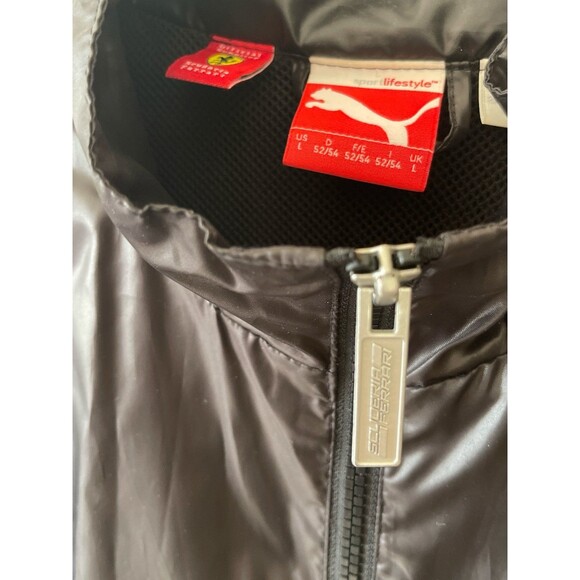 Puma Mens Lg Rare Scuderia Ferrari Windbreaker Jacket Black Blue Car Collector - Picture 5 of 12